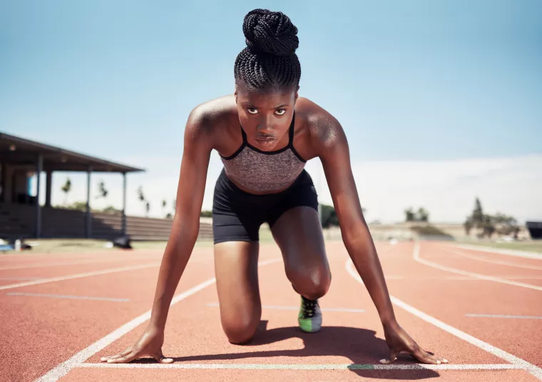 Photo: Athlete at starting line