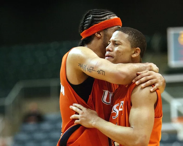 Emotional basketball players